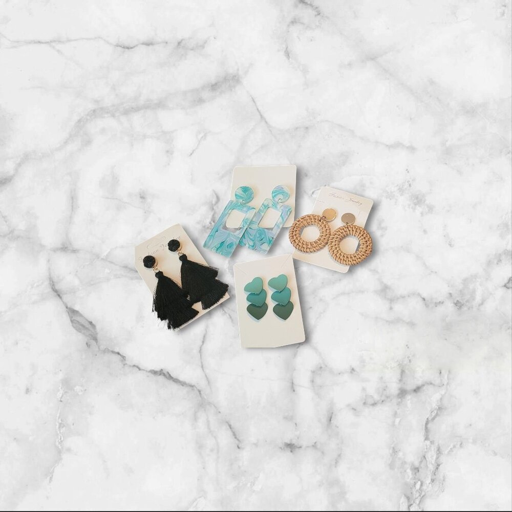 Set Of 4 Pairs of Unique Earrings (SKU #3077) - Picture 6 of 6